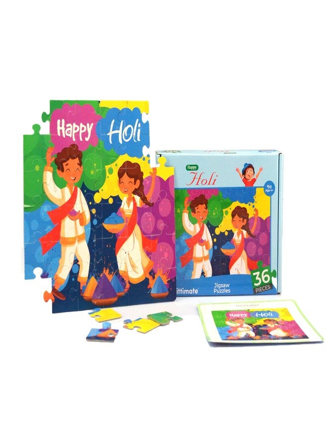 Mittimate Holi Jigsaw Puzzle Game for Kids Age 4 to 6 Old I 36 Pieces Puzzle Toy I Birthday Gift for Children - Image 2